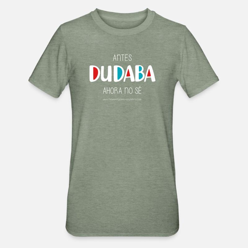 J’avais l’habitude de douter (sombre) - T-shirt polycoton Unisexe - vert kaki chiné