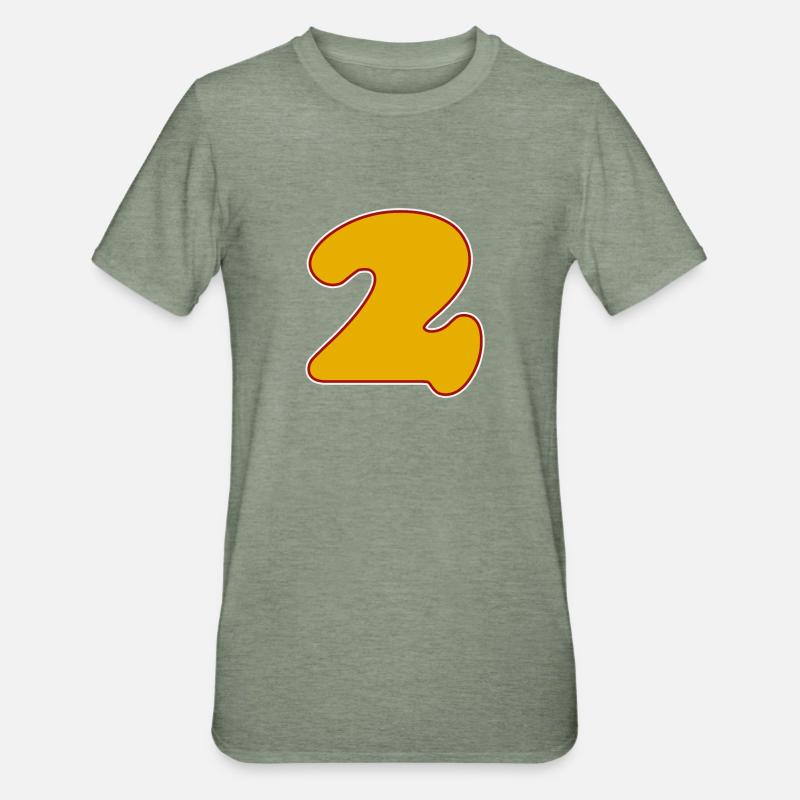 2 - T-shirt polycoton Unisexe - vert kaki chiné