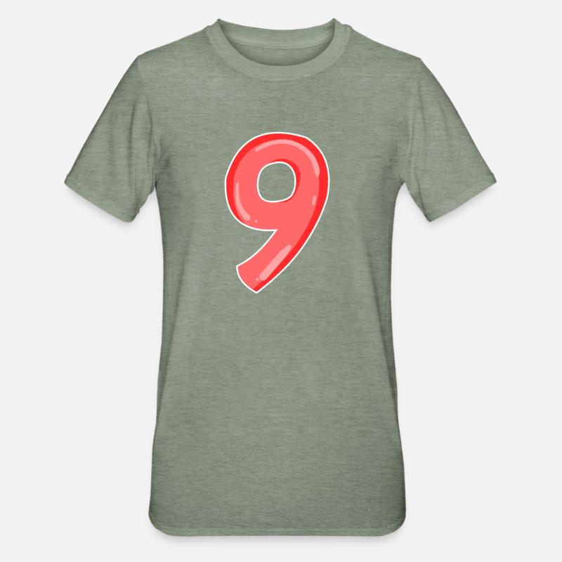 Neuf - 9 - T-shirt polycoton Unisexe - vert kaki chiné