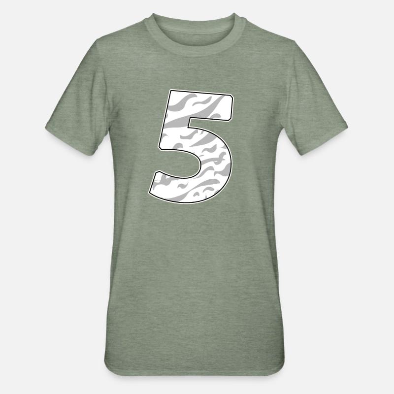 5 - T-shirt polycoton Unisexe - vert kaki chiné