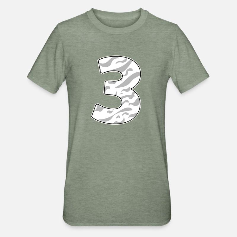 3 - T-shirt polycoton Unisexe - vert kaki chiné