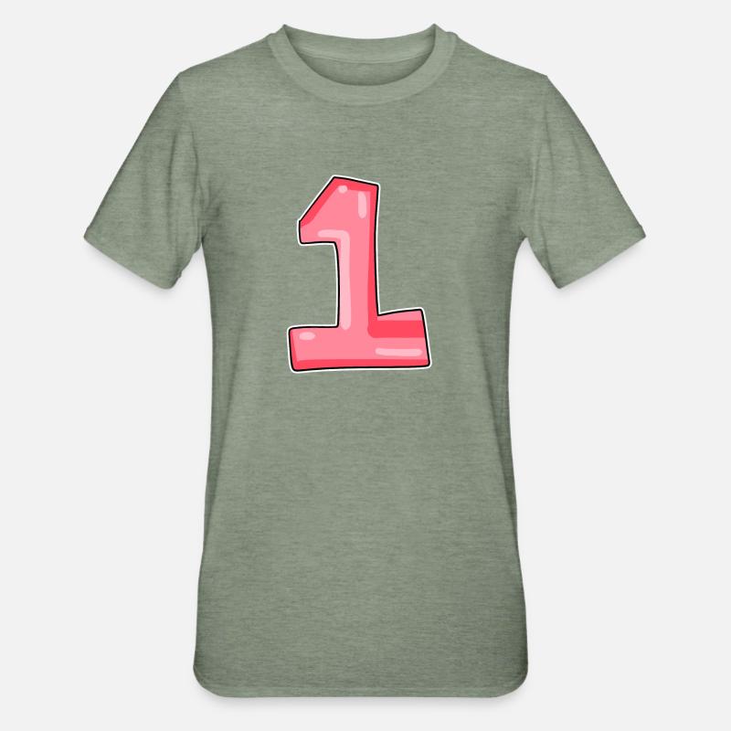 1 - T-shirt polycoton Unisexe - vert kaki chiné