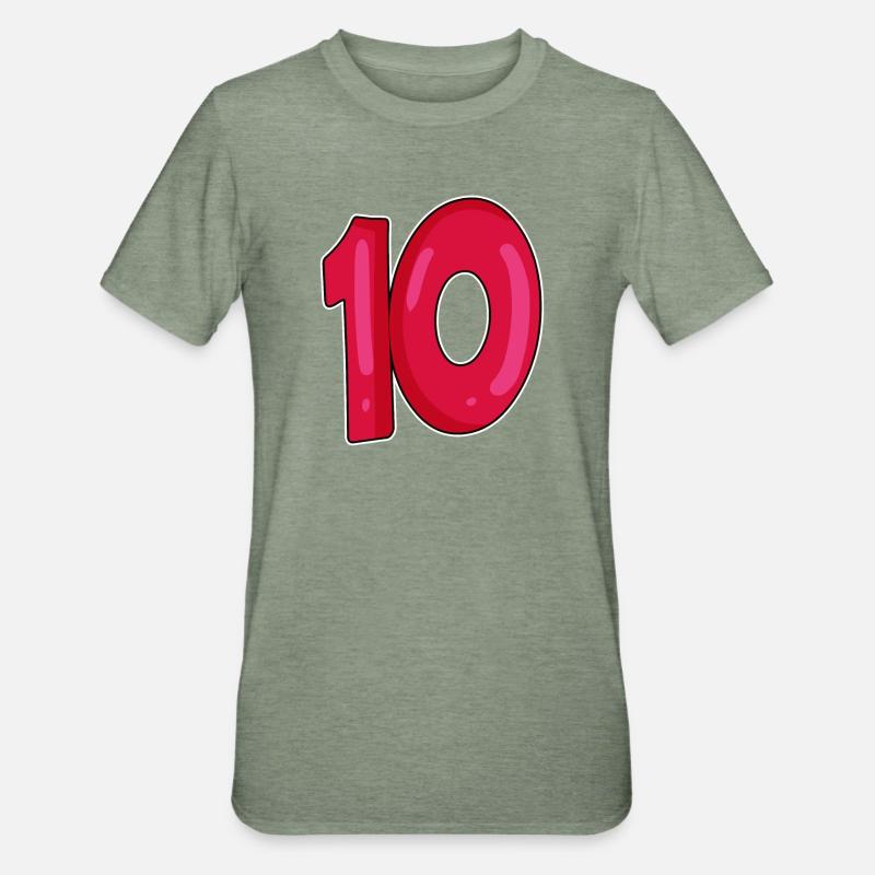 10 - T-shirt polycoton Unisexe - vert kaki chiné