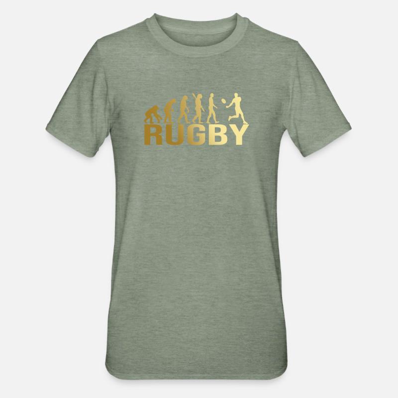 Evolution Rugby - Unisex Polycotton T-Shirt - Militärgrün meliert