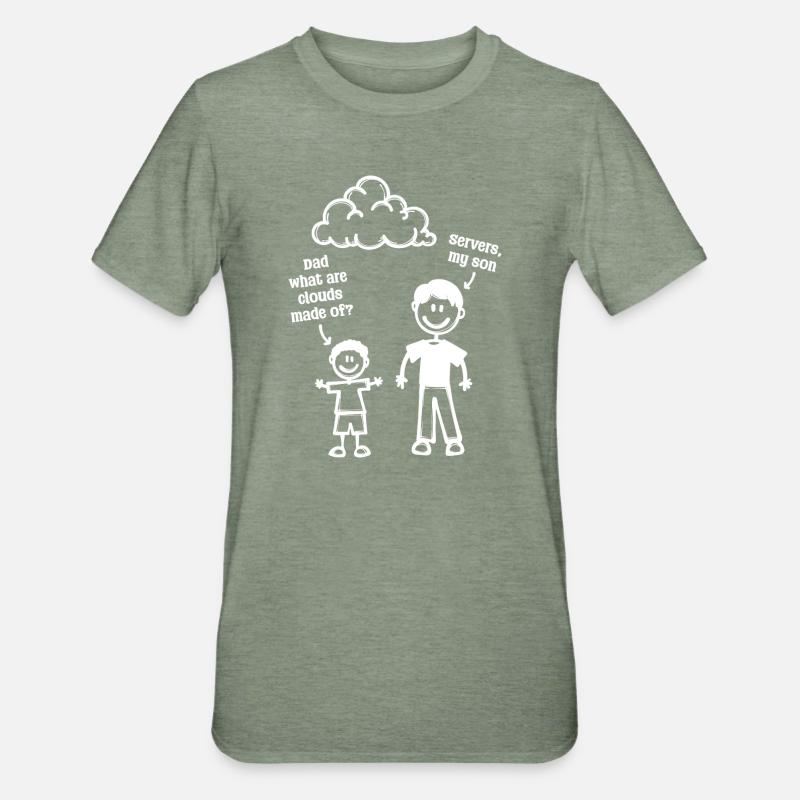 Developer Coden Computerfreak Webentwickler Geek - Unisex Polycotton T-Shirt - Militärgrün meliert