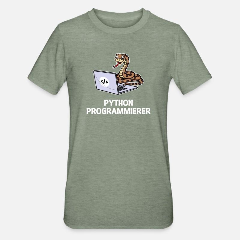 Développeur Coden Statement Programmeur informatique - T-shirt polycoton Unisexe - vert kaki chiné