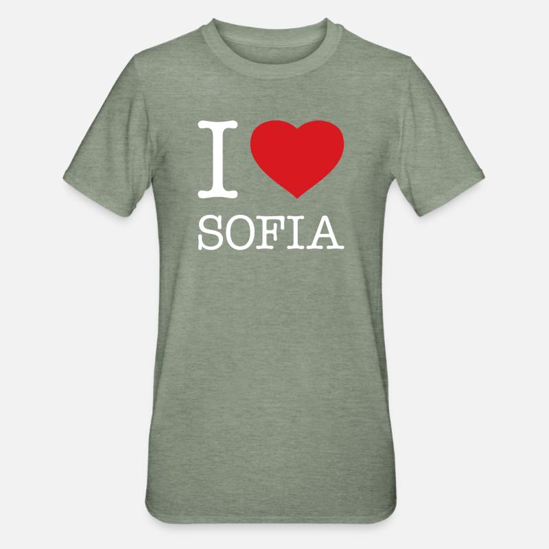 J’ADORE SOFIA - T-shirt polycoton Unisexe - vert kaki chiné