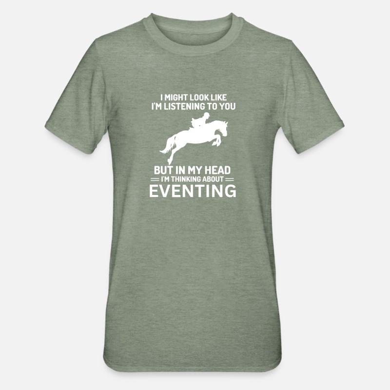 Cavalier Citation Réfléchie Conception - T-shirt polycoton Unisexe - vert kaki chiné