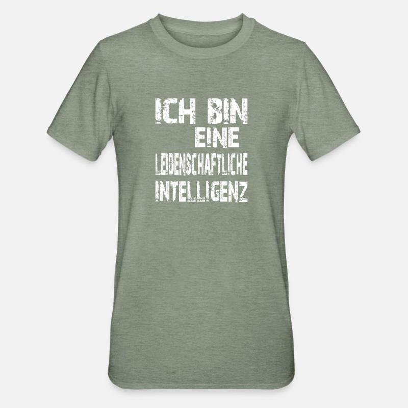 L’IA dit une intelligence passionnée - T-shirt polycoton Unisexe - vert kaki chiné