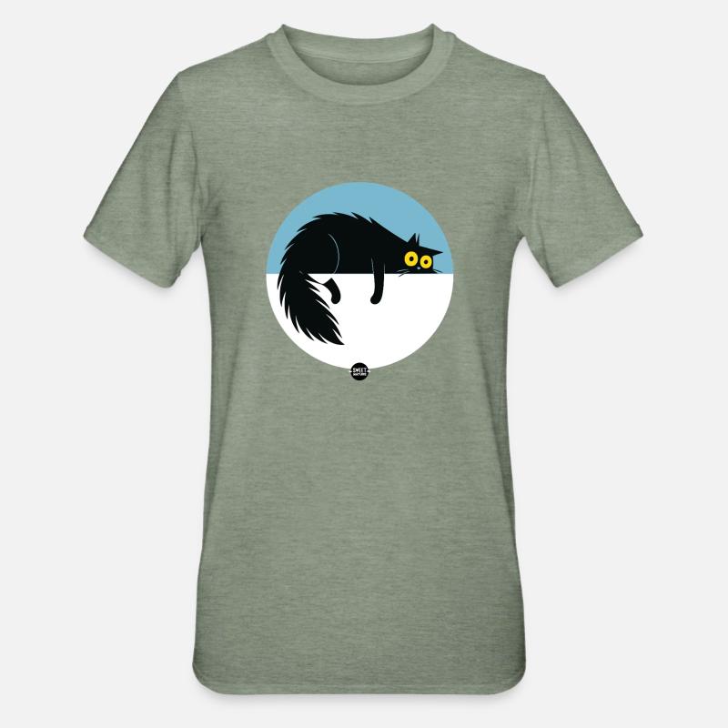 Lazy Surveillance Modus - Unisex Polycotton T-Shirt - Militärgrün meliert