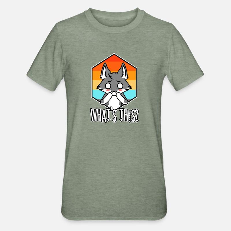 OwO Qu’est-ce que c’est ? - T-shirt polycoton Unisexe - vert kaki chiné