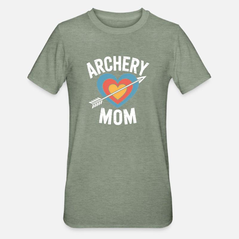 Bogenschießen Spruch Mutter Bogenschießen Geschenk - Unisex Polycotton T-Shirt - Militärgrün meliert