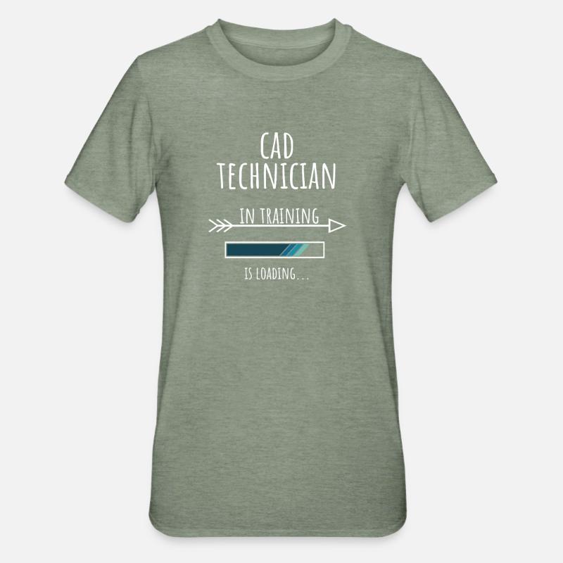 Gift Profession Training CAD Technician - Unisex Polycotton T-Shirt - heather military green