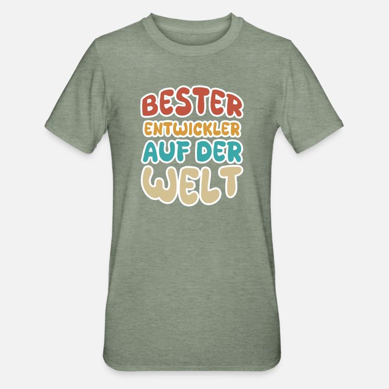 Calling Developer - Unisex Polycotton T-Shirt - heather military green