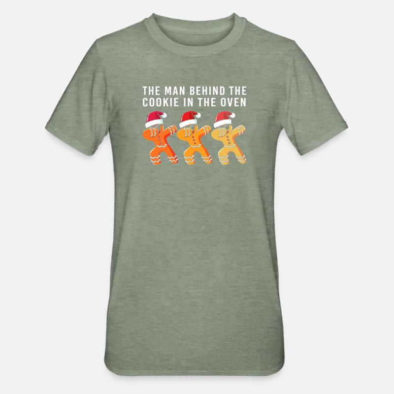 Werdender Papa werdende Väter - Unisex Polycotton T-Shirt - Militärgrün meliert