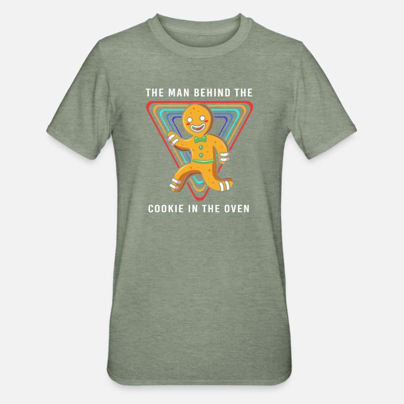 Werdende Väter Werdender Papa - Unisex Polycotton T-Shirt - Militärgrün meliert