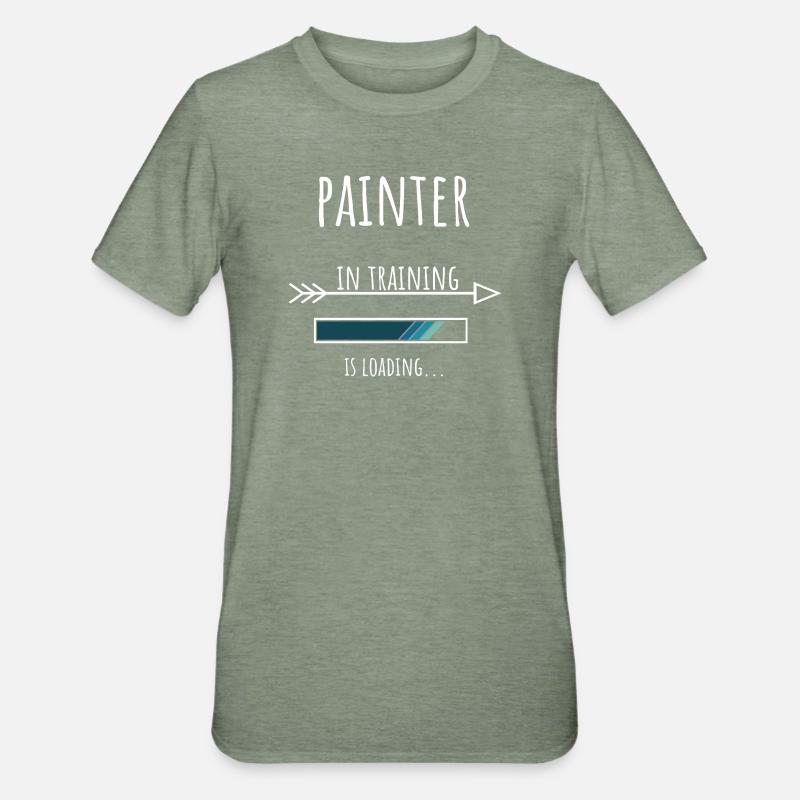 Painter Geschenk Beruf Ausbildung Maler - Unisex Polycotton T-Shirt - Militärgrün meliert