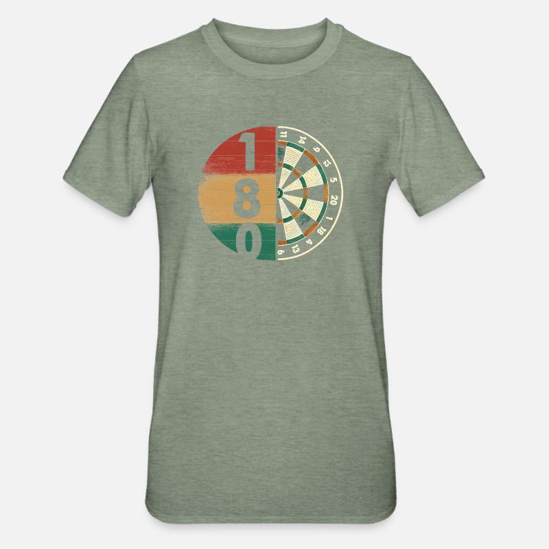 Fléchettes Fléchettes Jeu de fléchettes Lecteur de fléchettes - T-shirt polycoton Unisexe - vert kaki chiné