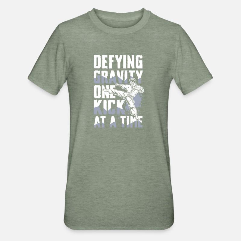 Unleash gravity with every kick - Unisex Polycotton T-Shirt - heather military green