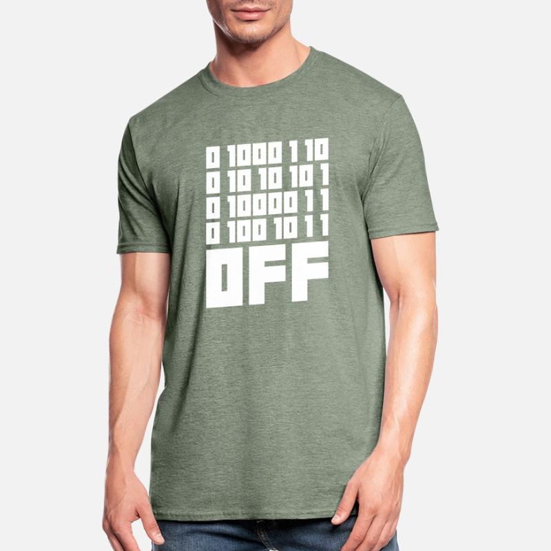 Binary Code F**k OFF – Humour Nerd & Geek Code T-shirt polycoton Unisexe