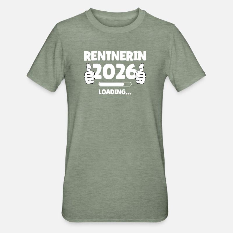 Retiree 2026 Loading Bar Design - Unisex Polycotton T-Shirt - heather military green