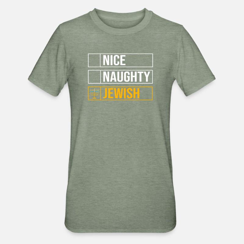 Hanoukka Hanoukka Hanoukka - T-shirt polycoton Unisexe - vert kaki chiné