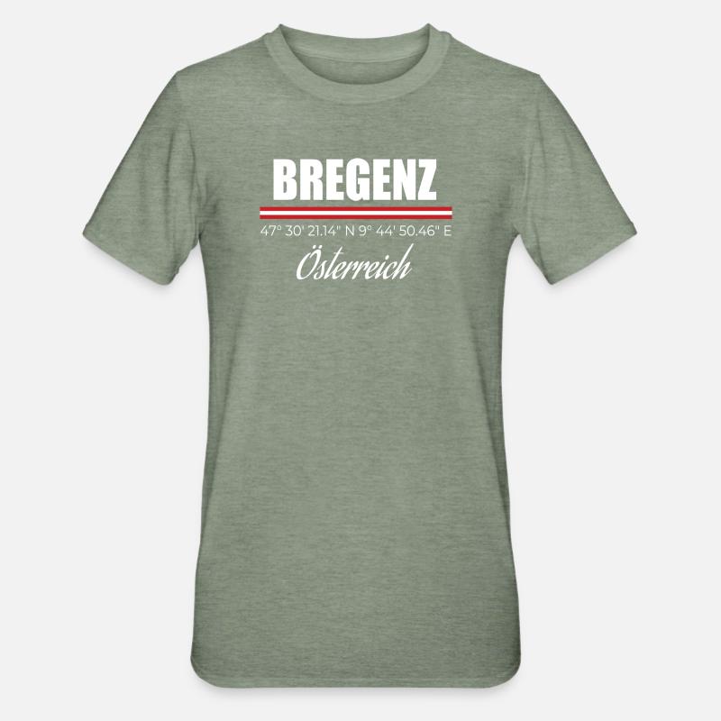 Bregenz - Unisex Polycotton T-Shirt - Militärgrün meliert
