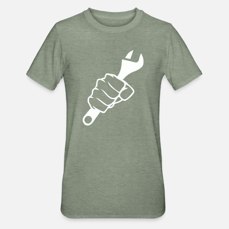 Fists and Screwdriver Force - Unisex Polycotton T-Shirt - heather military green
