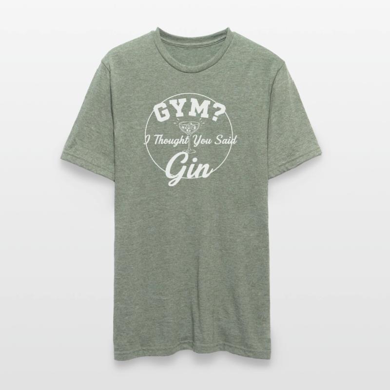 Gym oder Gin ? Unisex Polycotton T-Shirt