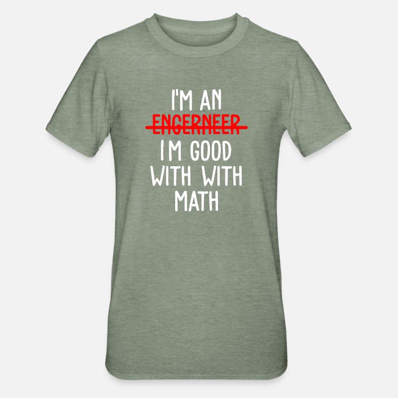 Math Math Math Teacher Mathematician - Unisex Polycotton T-Shirt - heather military green