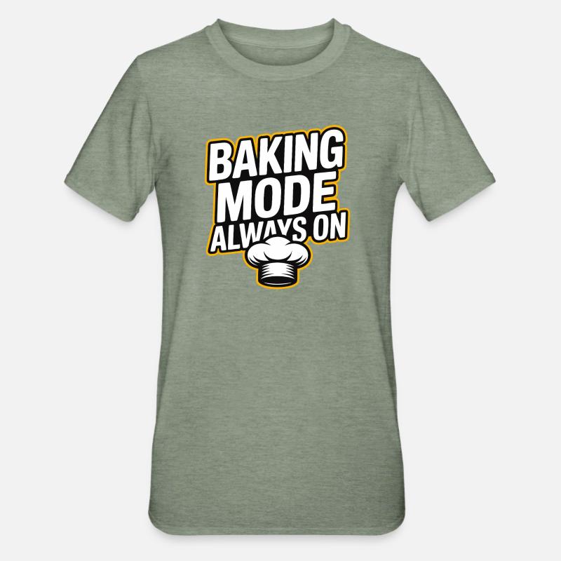 Mode de cuisson toujours activé - T-shirt polycoton Unisexe - vert kaki chiné