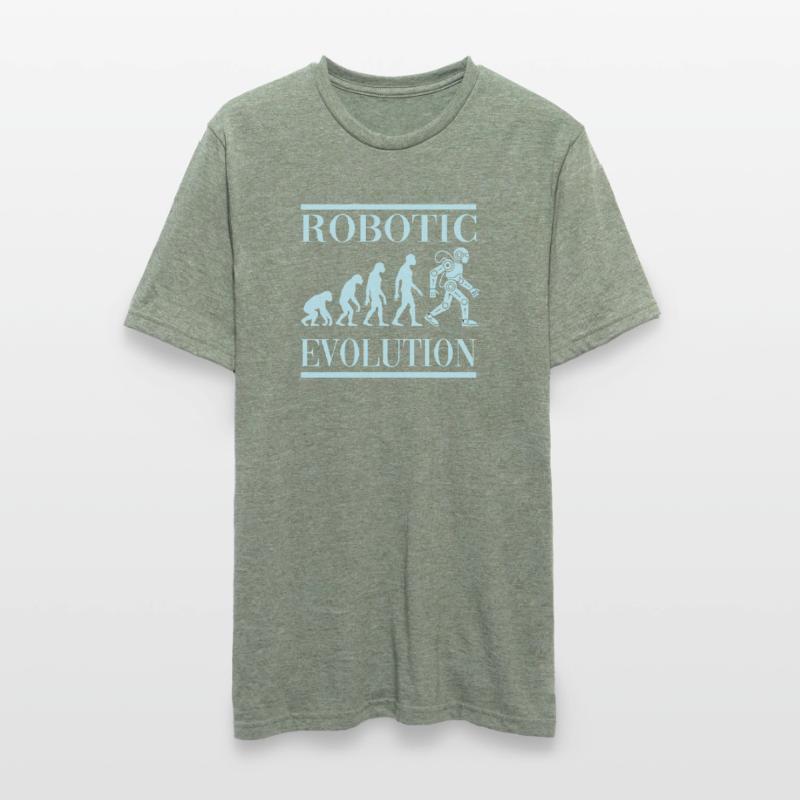 Robot Évolution Progrès Avenir Humain T-shirt polycoton Unisexe