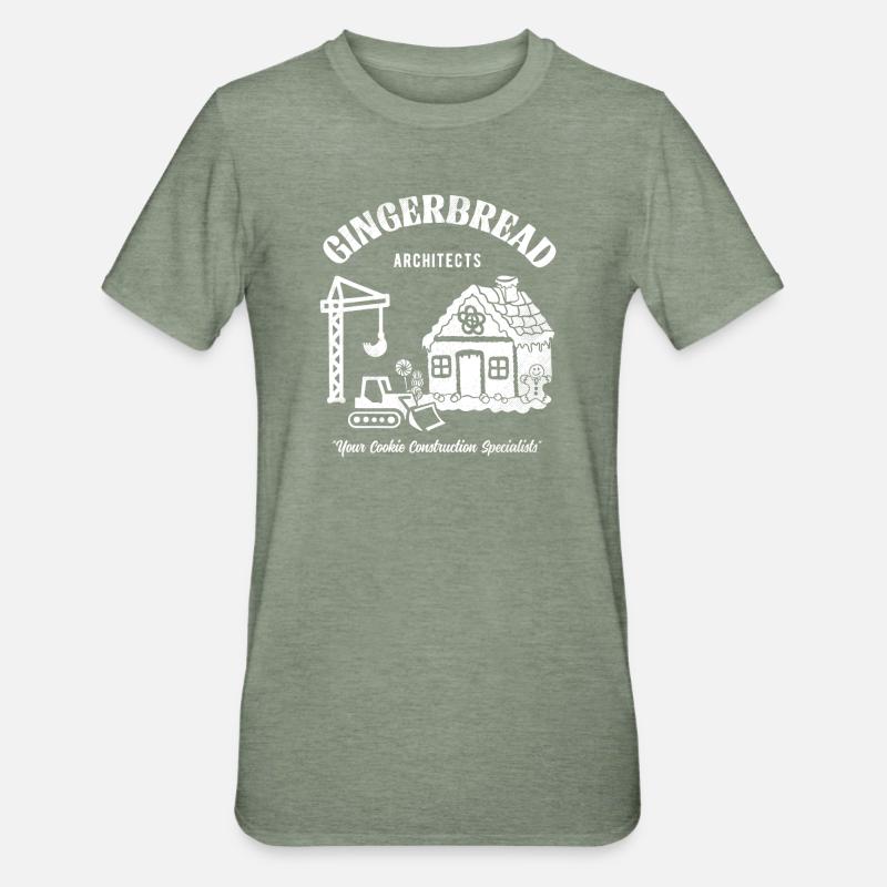  Gingerbread architects your cookie construction - Unisex Polycotton T-Shirt - Militärgrün meliert