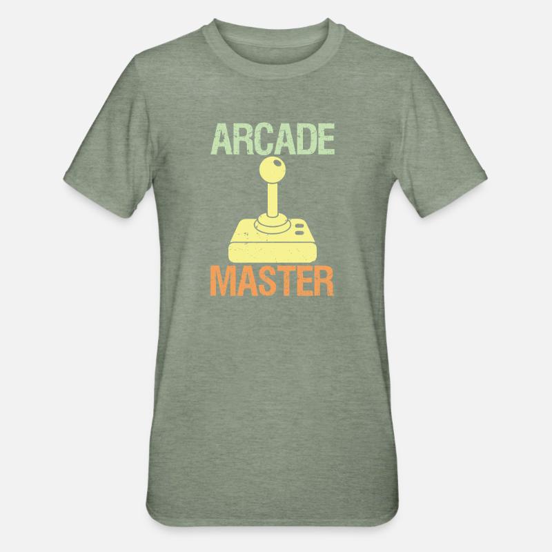 Arcade Master Classic Controller Retro Gaming  - Unisex Polycotton T-Shirt - Militärgrün meliert