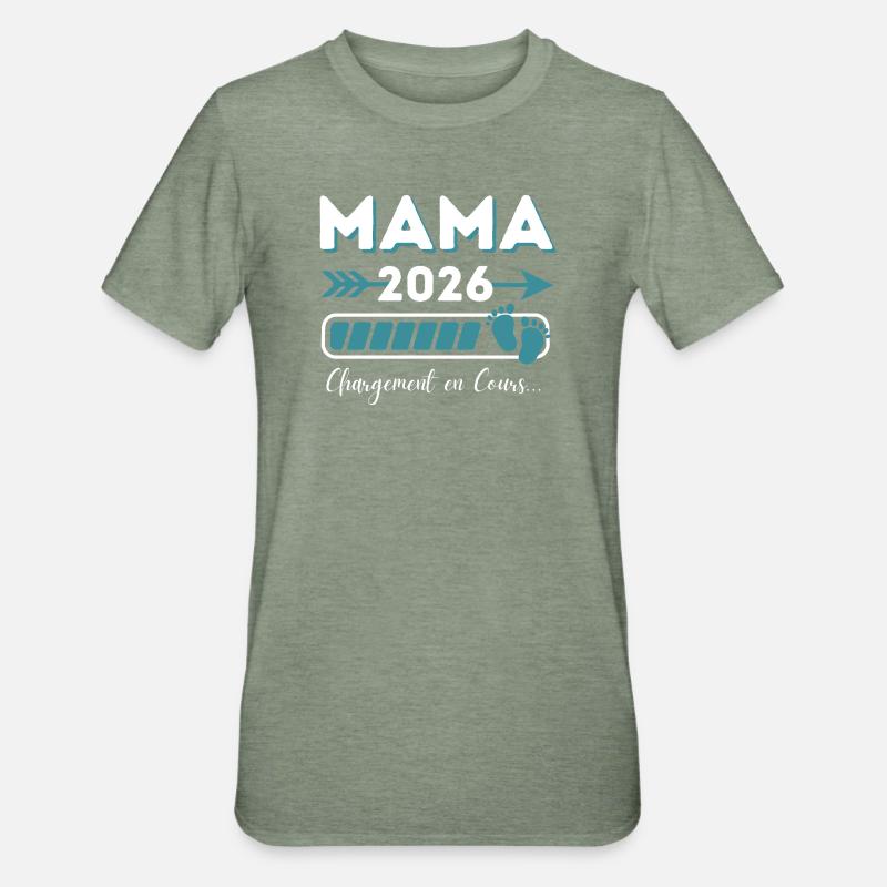 Mama 2026 Loading Modern Style - Unisex Polycotton T-Shirt - heather military green