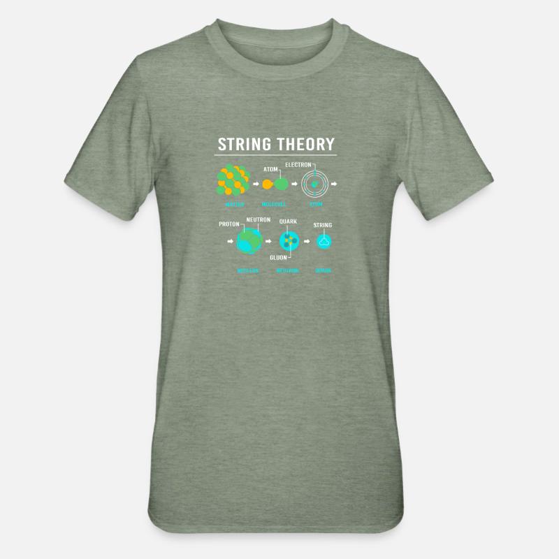 Quantenphysik Quanten Physik Quantensprung - Unisex Polycotton T-Shirt - Militärgrün meliert