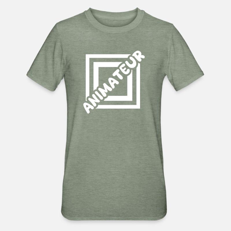 Animateur de poste - T-shirt polycoton Unisexe - vert kaki chiné