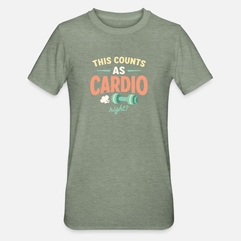 Vorgeburtliches Yoga Werdende Mutter - Unisex Polycotton T-Shirt - Militärgrün meliert