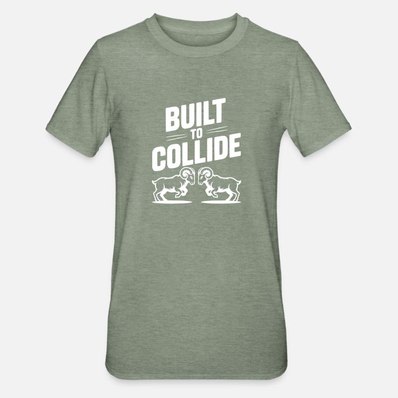 Construit pour entrer en collision - T-shirt polycoton Unisexe - vert kaki chiné