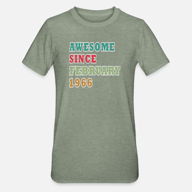 Février 1966 - Février 1966 Don - T-shirt polycoton Unisexe - vert kaki chiné