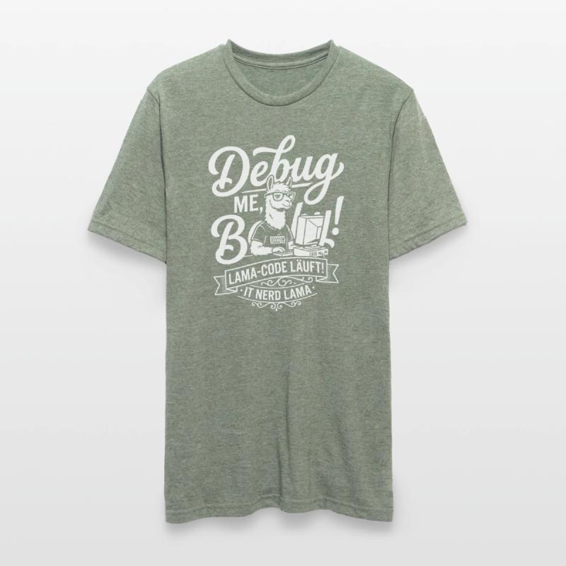 Lama Code Debug Design Unisex Polycotton T-Shirt