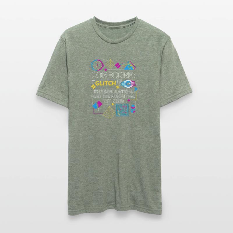 Collage d’algorithmes de simulation de bugs Corecore T-shirt polycoton Unisexe