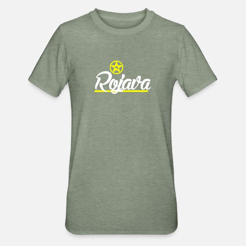 Rojava kurd - Unisex Polycotton T-Shirt - heather military green