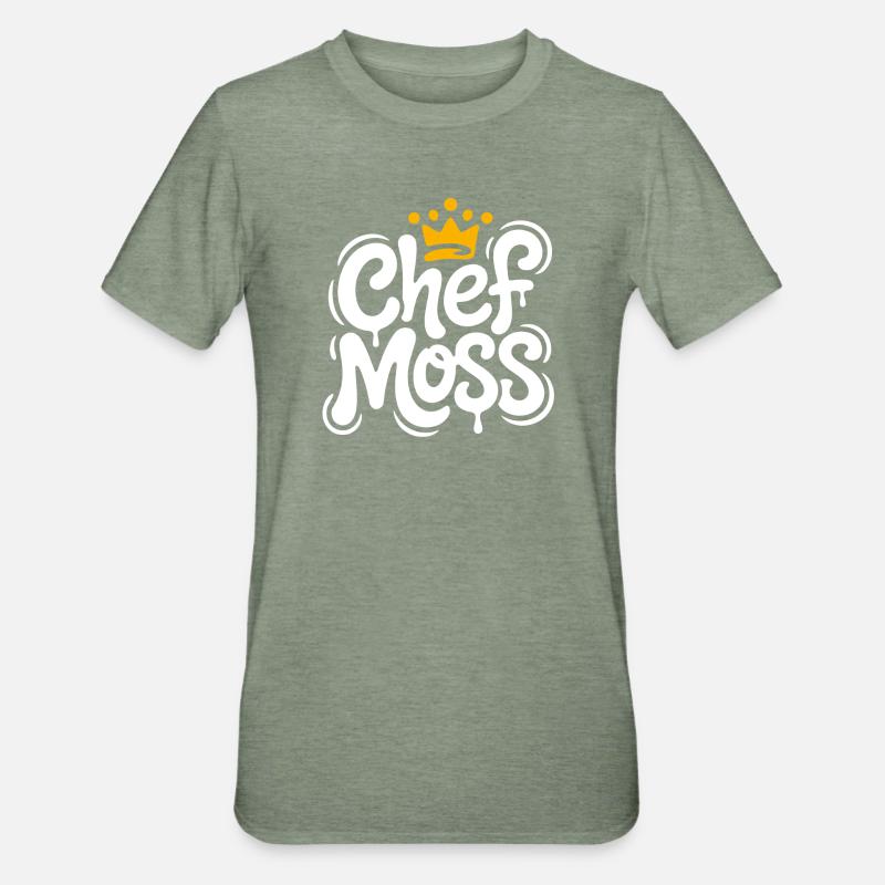 Couronne de graffiti Chef Moss - T-shirt polycoton Unisexe - vert kaki chiné