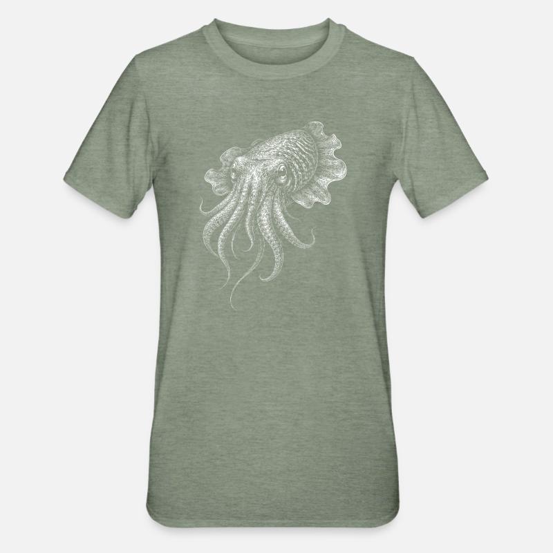 Sépia - T-shirt polycoton Unisexe - vert kaki chiné