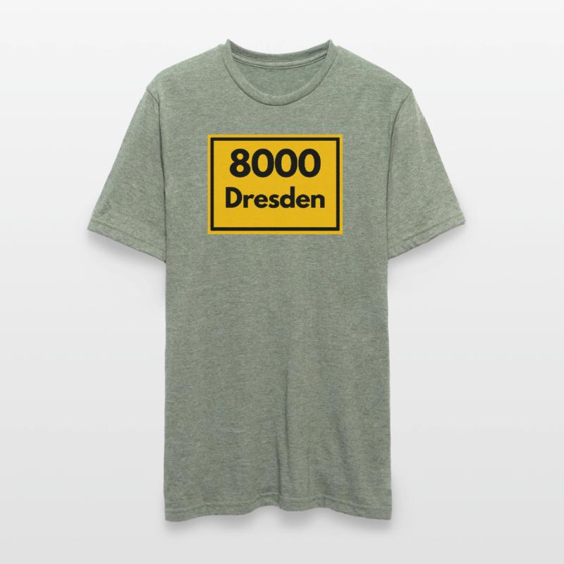 OLD POSTCODE POSTCODE RETRO 8000 DRESDEN ELBE Unisex Polycotton T-Shirt