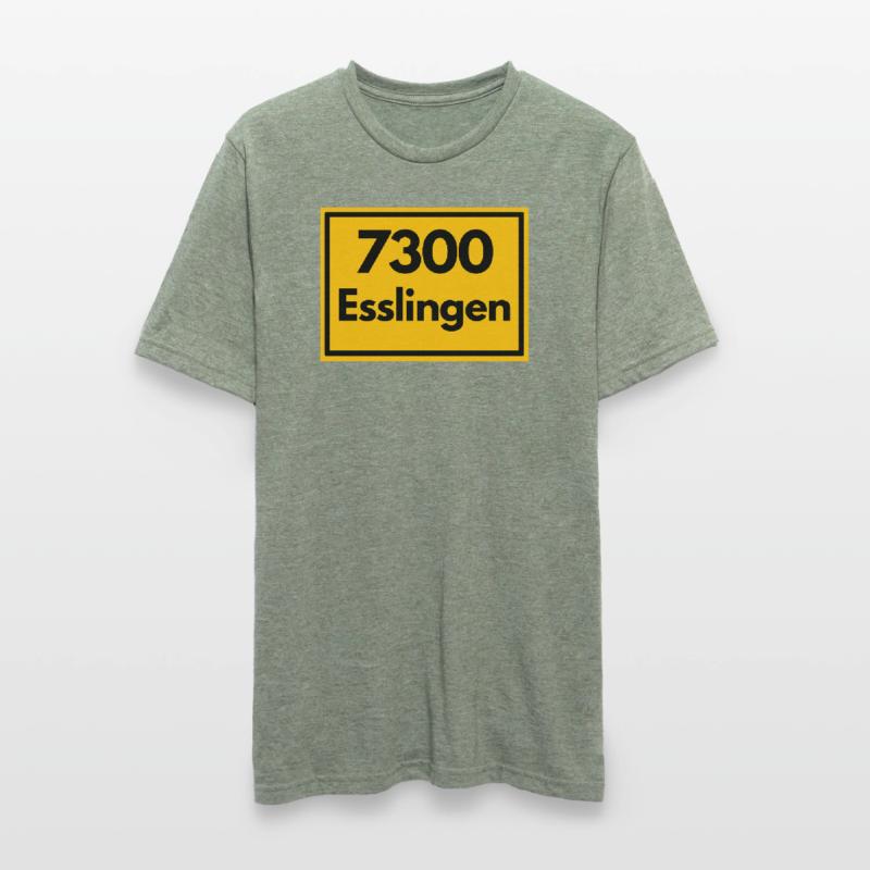 OLD POSTCODE ZIP CODE RETRO 7300 ESSLINGEN SCHABEN Unisex Polycotton T-Shirt