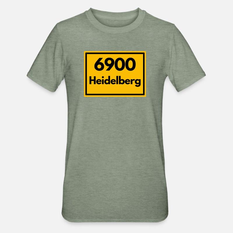 OLD POSTCODE POSTCODE RETRO 6900 HEIDELBERG - Unisex Polycotton T-Shirt - heather military green