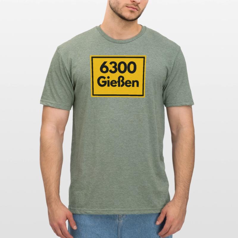 OLD POSTCODE ZIP CODE RETRO 6300 GIESSEN Unisex Polycotton T-Shirt