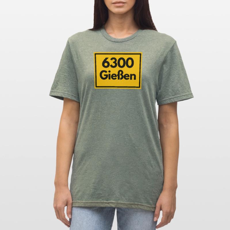 OLD POSTCODE ZIP CODE RETRO 6300 GIESSEN Unisex Polycotton T-Shirt
